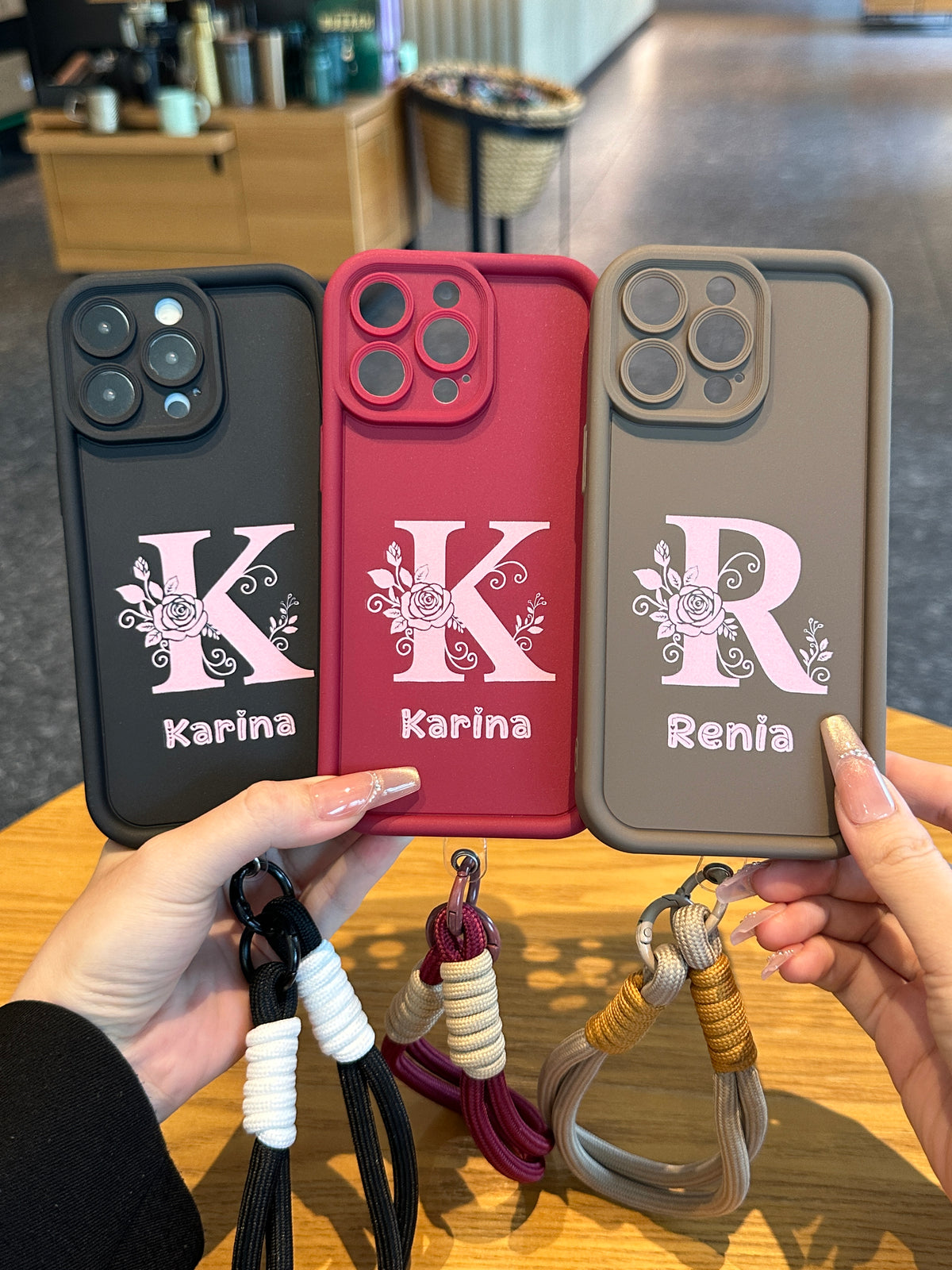 Custom Name Phone Case with Floral Initial Design – Cute, Stylish & Personalized