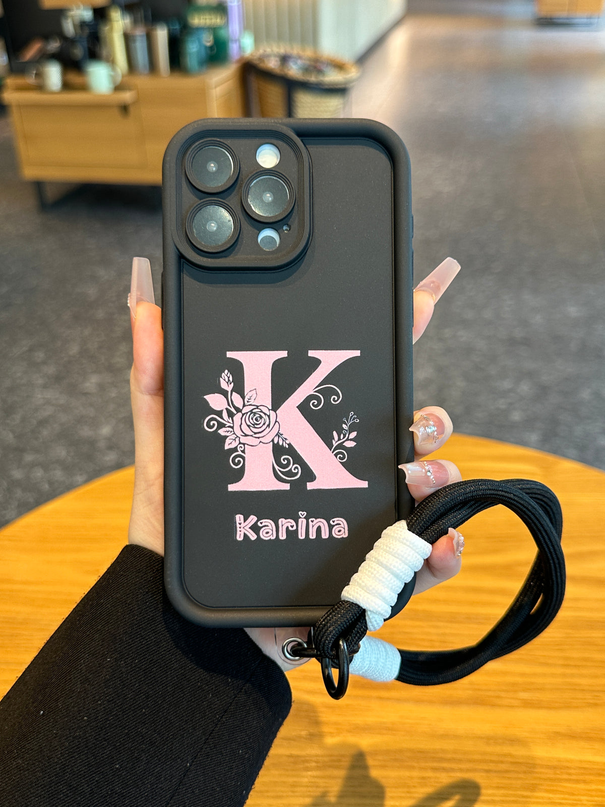 Custom Name Phone Case with Floral Initial Design – Cute, Stylish & Personalized