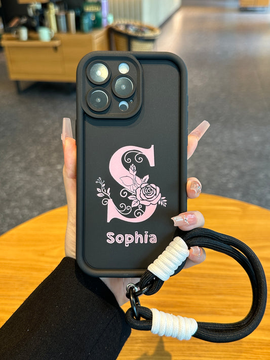 Custom Name Phone Case with Floral Initial Design – Cute, Stylish & Personalized