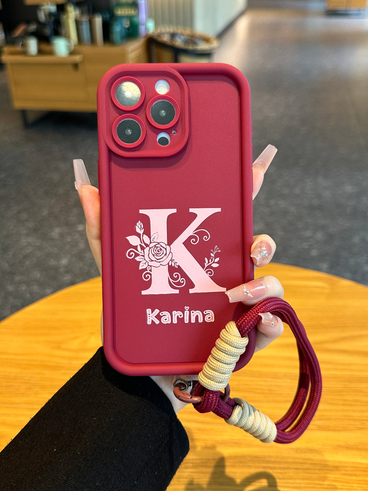 Custom Name Phone Case with Floral Initial Design – Cute, Stylish & Personalized